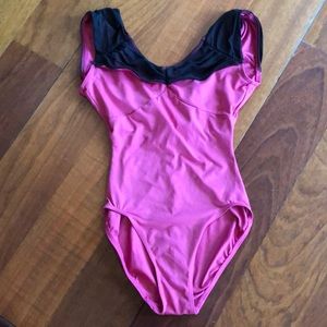 Capezio Small Pink/Black Leotard